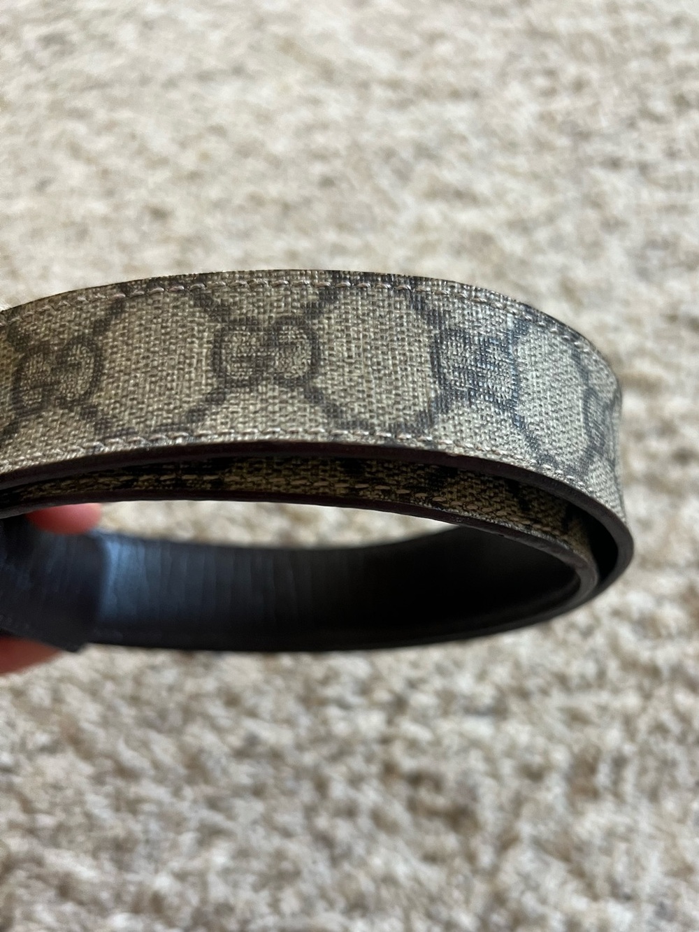 Vintage GUCCI belt with monogram and silver buckle - Picture 3 of 8
